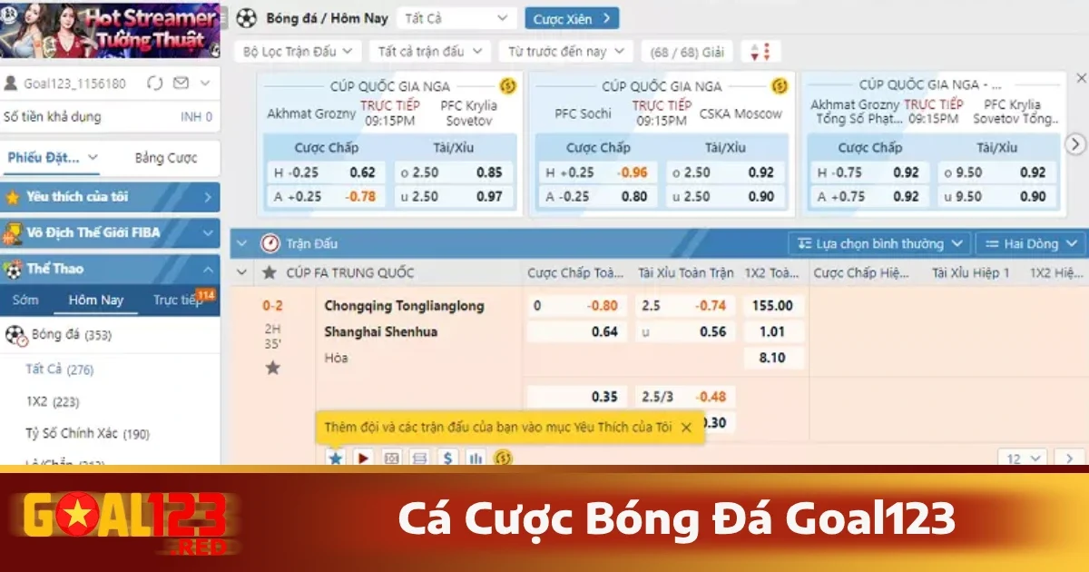 Cá Cược Bóng Đá Goal123 4 Chơi cá cược kèo châu Á và châu Âu khi cá cược bóng đá Goal123