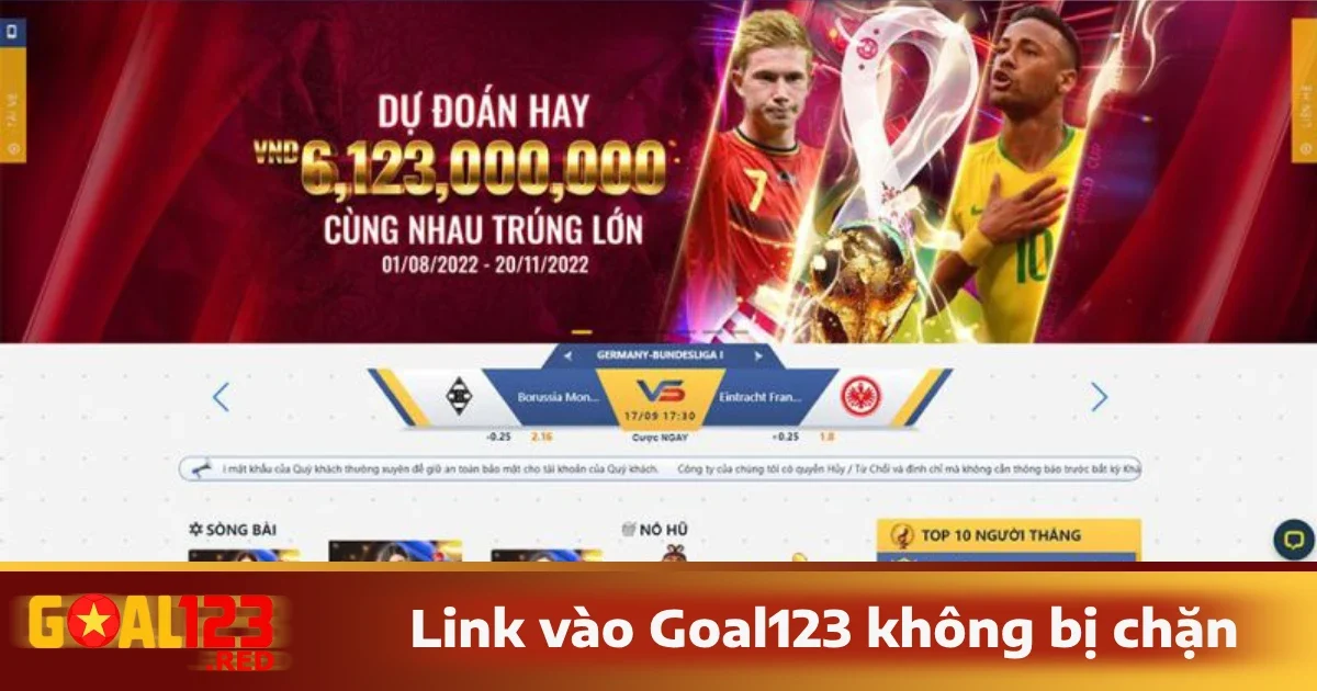 Trang chủ 23 Link vào Goal123 không bị chặn